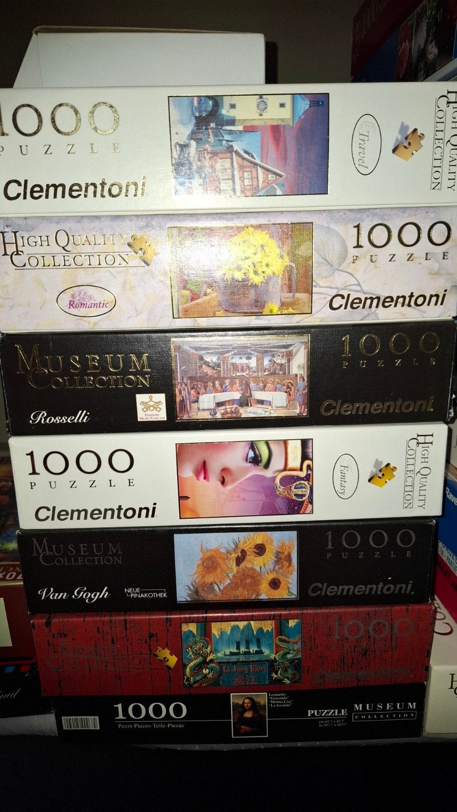 Clementoni 1000 stukjes puzzels - diverse collecties, Ophalen of Verzenden, 500 t/m 1500 stukjes, Zo goed als nieuw, Legpuzzel