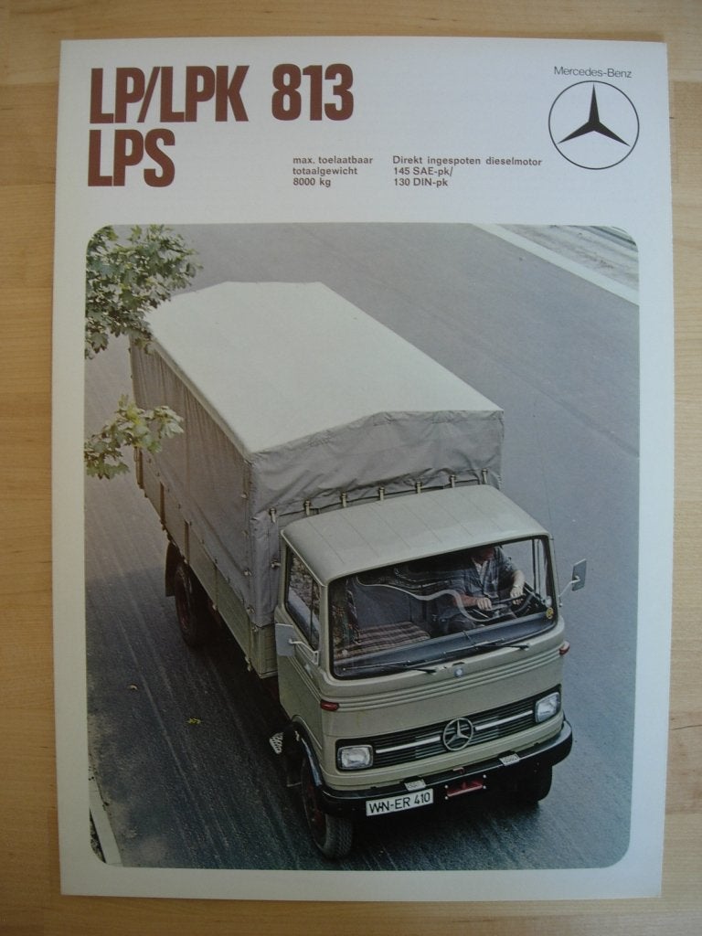 Mercedes LP LPK LPS 813 Brochure 1974 – LP813 LPK813 LPS813, Zo goed als nieuw, Mercedes-Benz, Mercedes, Ophalen of Verzenden