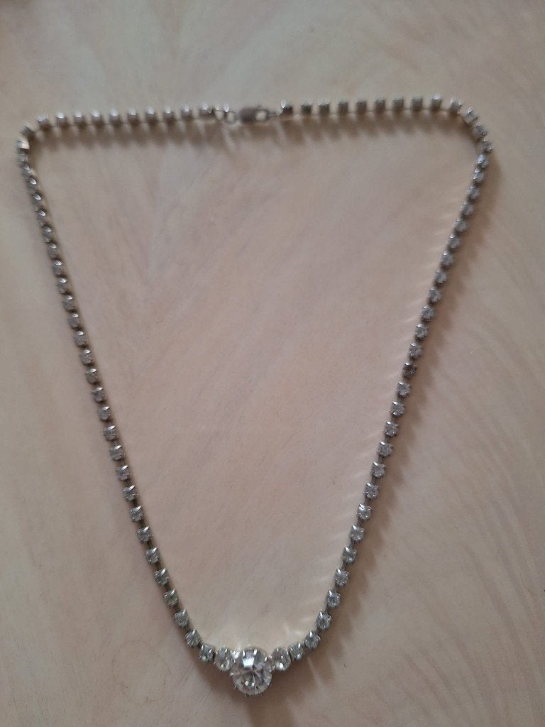 ketting kristal, Sieraden, Tassen en Uiterlijk, Kettingen, Verzenden, Zo goed als nieuw, Overige materialen, Met strass