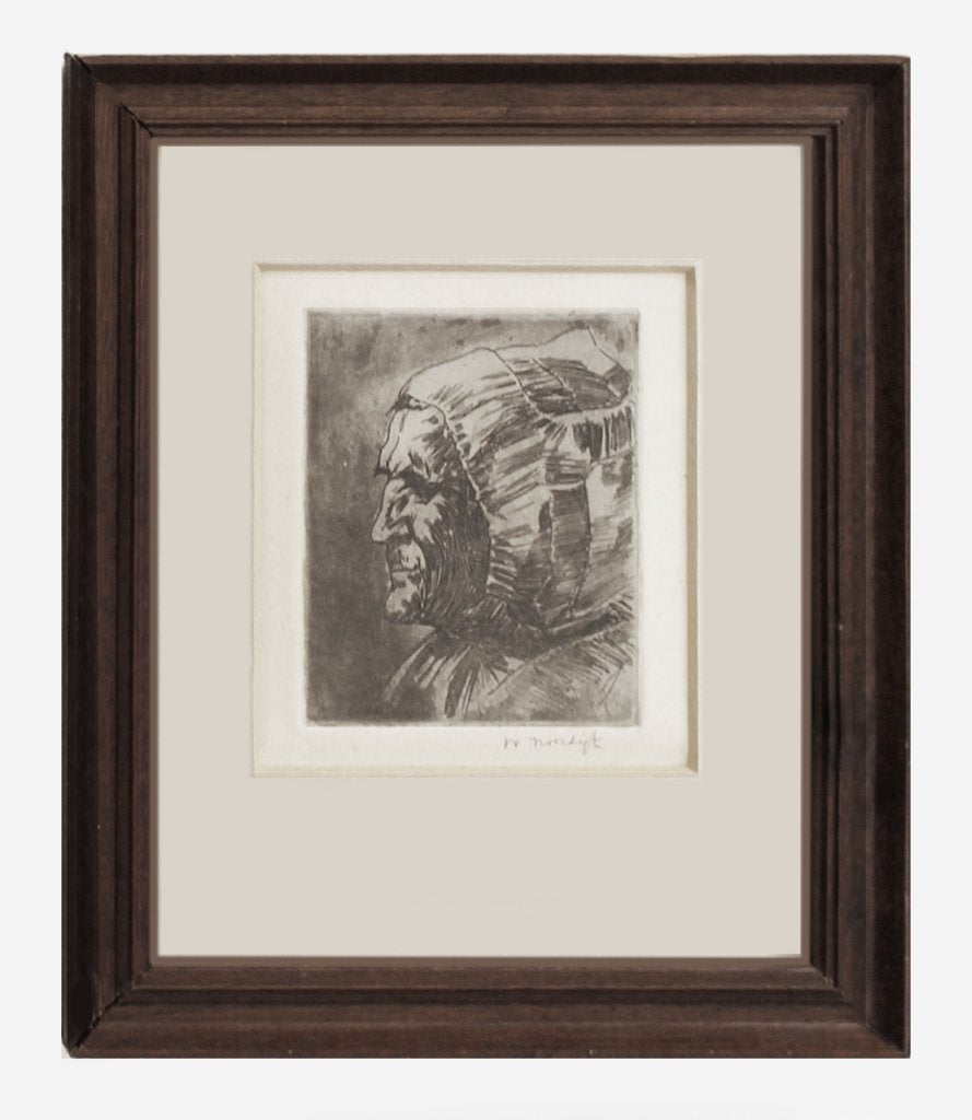 Willem Frederik Noordijk ets, Ophalen, Ingelijst, Ets, Portret
