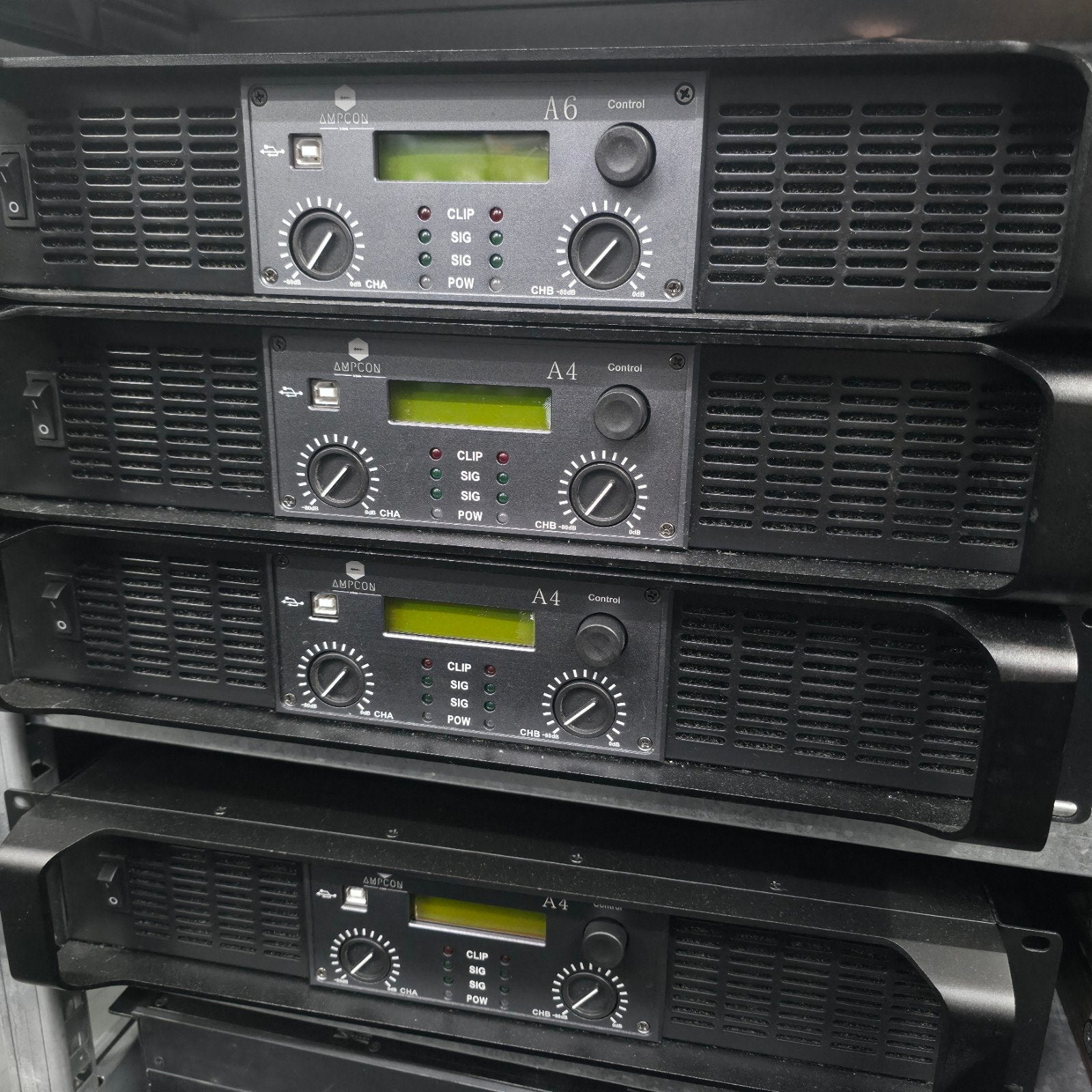 AMPCON   A4 / A6   versterkers, Audio, Tv en Foto, Ophalen, Gebruikt, Subwoofer, Overige merken