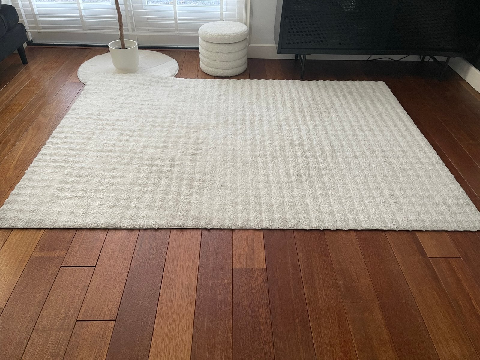 Wit off-white zacht modern tapijt 230x160 cm z.g.a.n., Wit, 150 tot 200 cm, 200 cm of meer, Ophalen of Verzenden