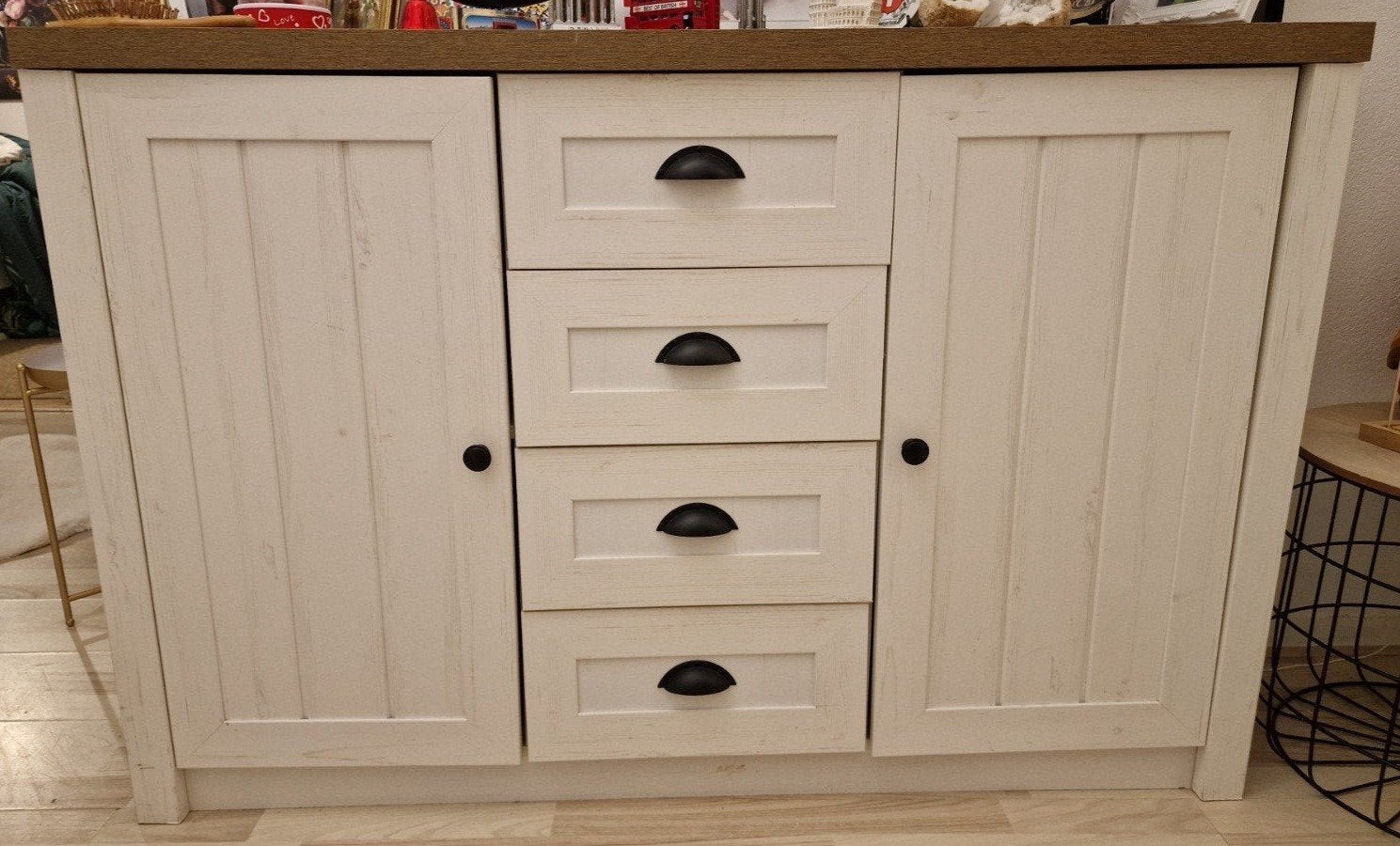 Landelijk dressoir met lades en deuren, Huis en Inrichting, Ophalen, Gebruikt, 150 tot 200 cm, 25 tot 50 cm