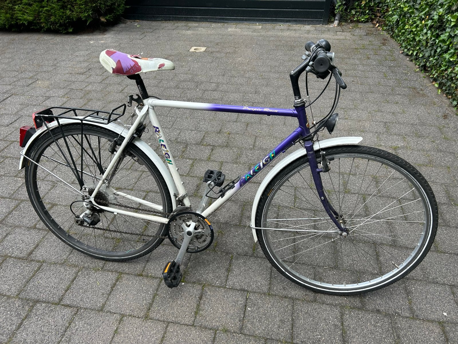 Raleigh herenfiets met 18 versnellingen , vintage ca 1990, 28 inch, Velgrem, 15 tot 20 versnellingen, Ophalen