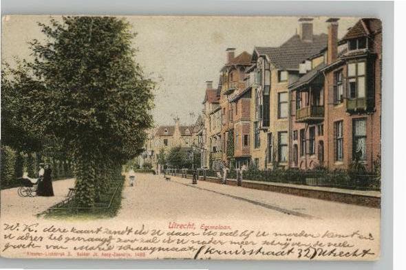 Utrecht Emmalaan st 1900, Ophalen of Verzenden, Voor 1920, Gelopen, Utrecht