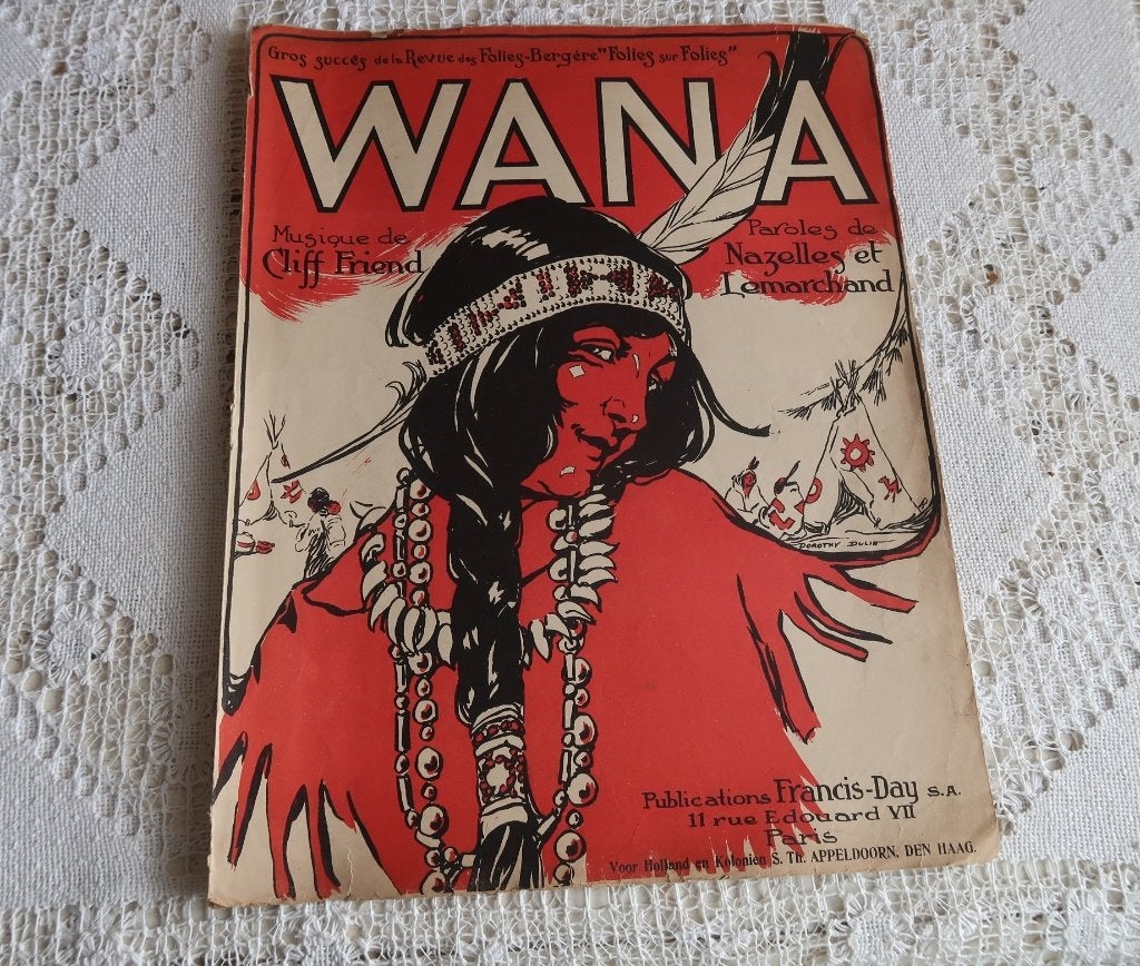 Vintage bladmuziek WANA - Cliff Friend (1920s), Gebruikt, Ophalen of Verzenden, Thema, Piano