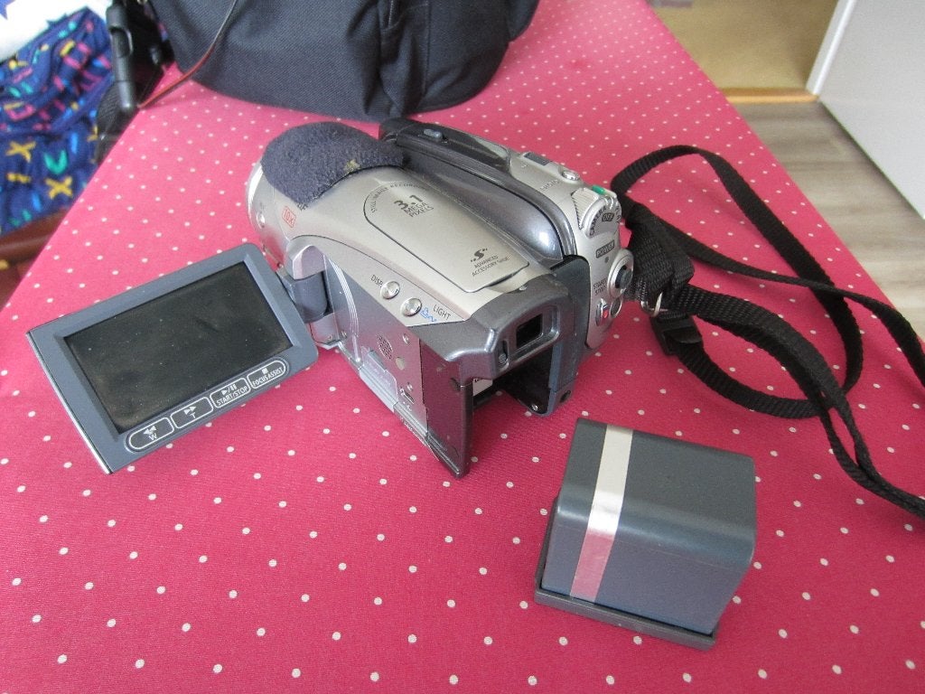 Canon handycam compleet met 4 accu.s, Mini dv, Gebruikt, Canon, Ophalen of Verzenden