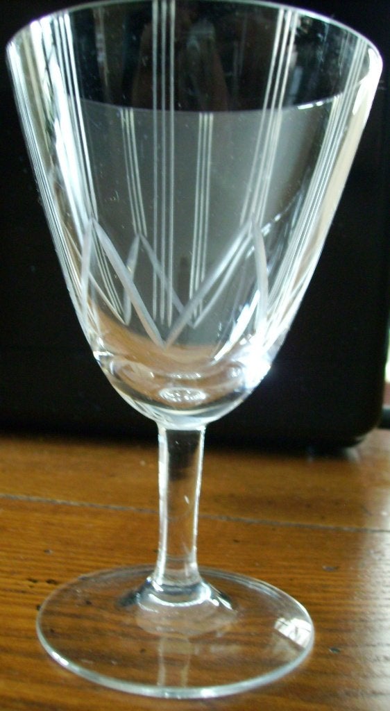 wijnglas stervorm slijpsel, Ophalen of Verzenden