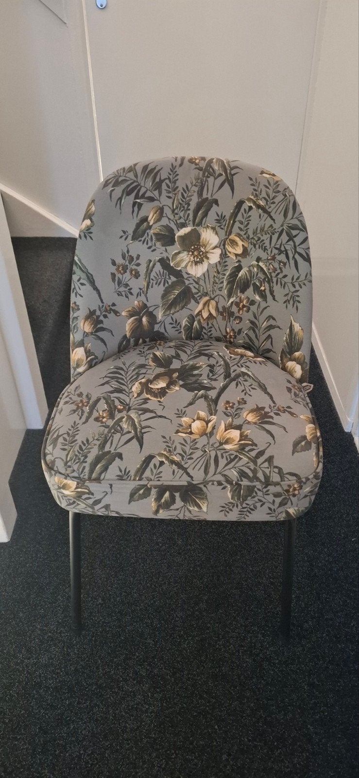 6x Pure Be Home Eetkamerstoelen - Bloemenprint, Ophalen, Overige kleuren, Modern, Bloemenprint, Zo goed als nieuw