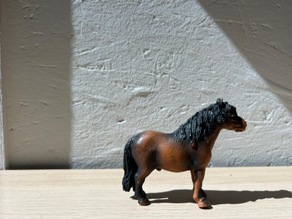 Schleich oude shetlander, Ophalen of Verzenden, Zo goed als nieuw, Paard, Beeldje of Figuurtje