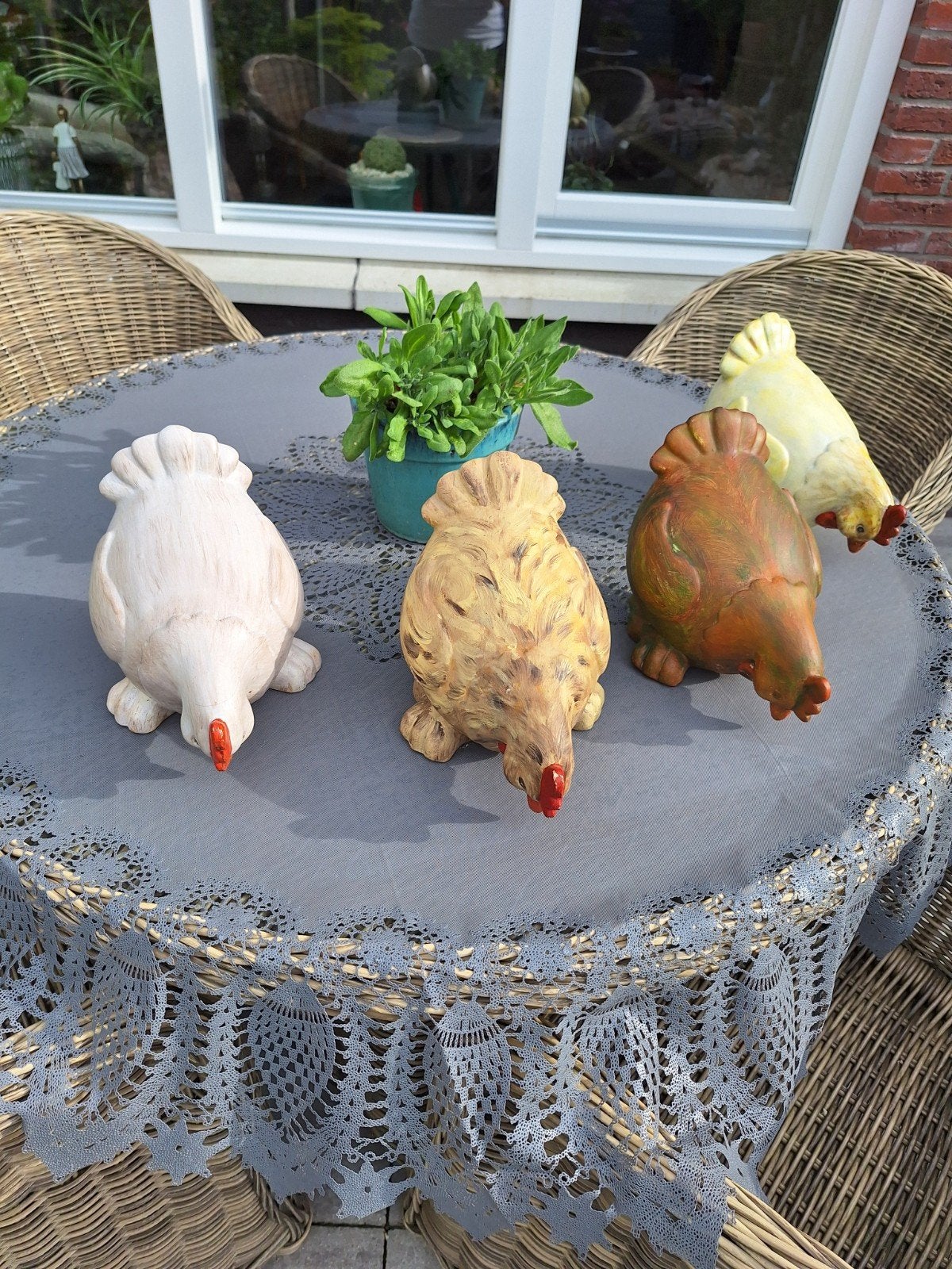 Decoratieve kippen voor binnen en buiten, Gebruikt, Meerkleurig, Ophalen of Verzenden, Landelijk