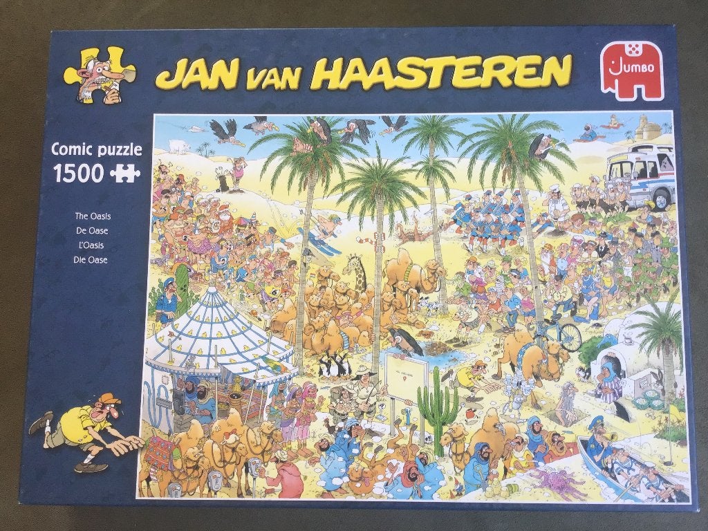 Jan van Haasteren legpuzzel De Oase 1500 stukjes, Ophalen, 500 t/m 1500 stukjes, Gebruikt, Legpuzzel