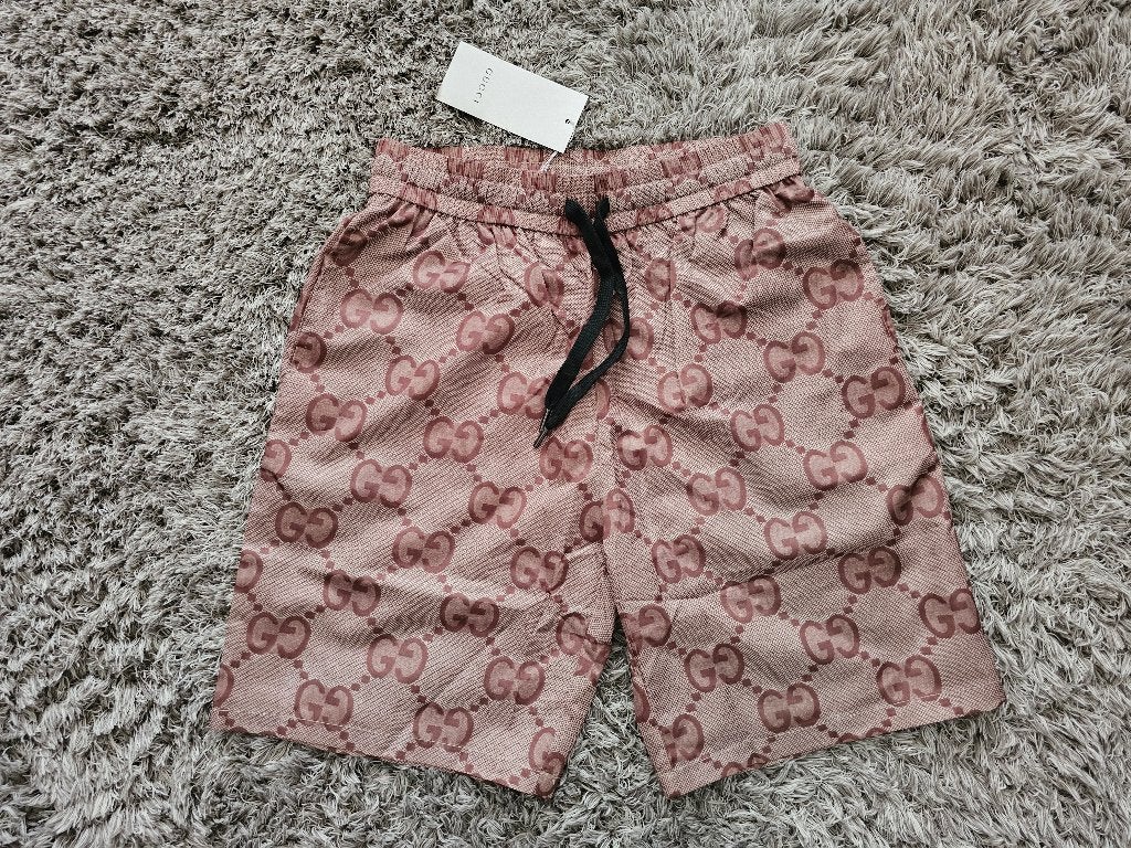 Gucci Monogram Boardshorts Beige maat M, Verzenden, Maat 48/50 (M), Beige, Zwemshort