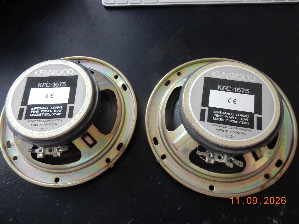 Kenwood autospeakers KFC 1675 2x, Ophalen of Verzenden, Gebruikt