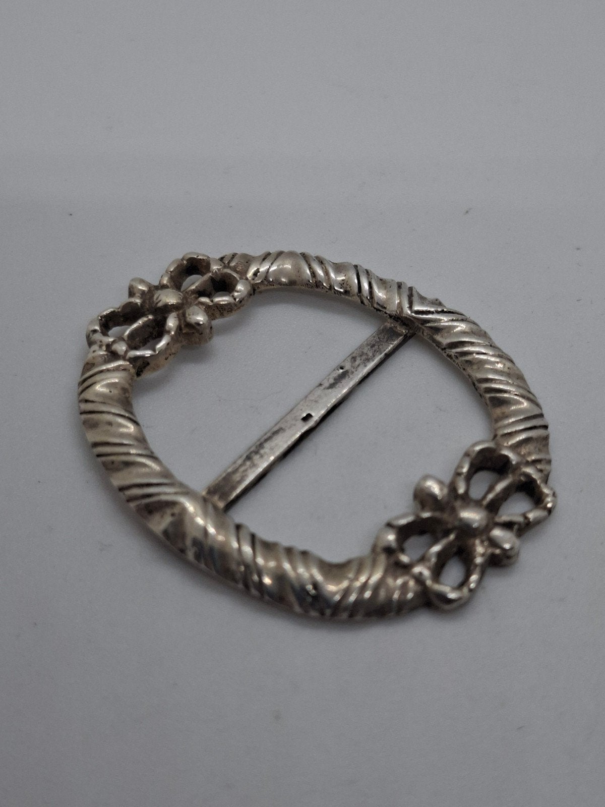 Antieke Zilveren Gesp - Gemerkt, ca. 5 cm, Antiek en Kunst, Ophalen of Verzenden
