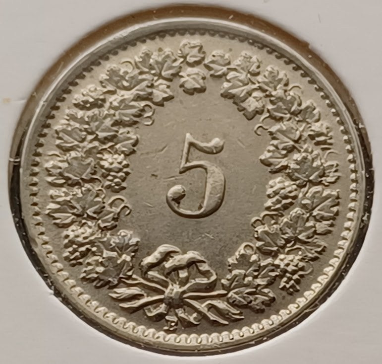 Zwitserland 5 rappen - 1933, Verzenden, Overige landen, Losse munt