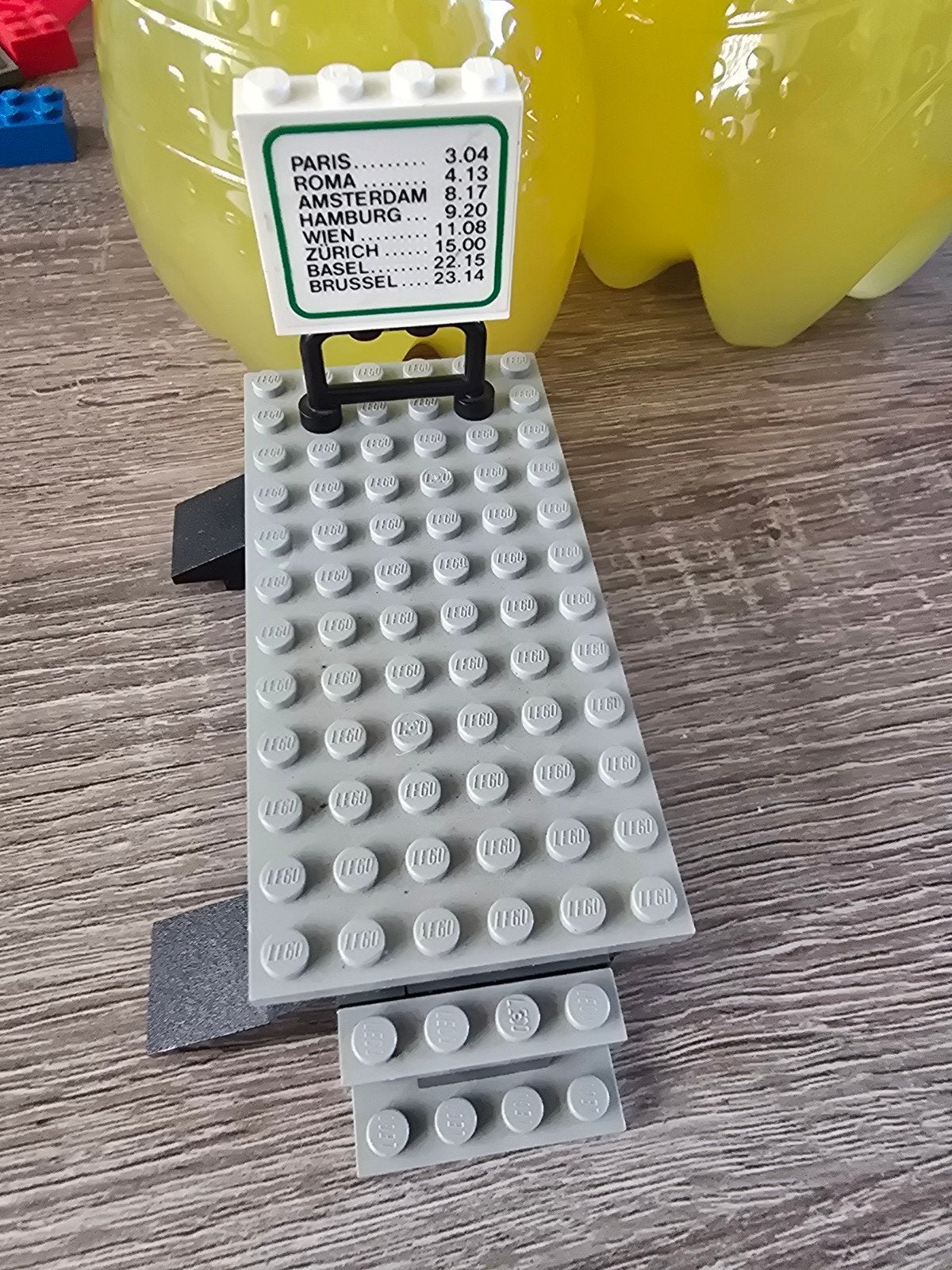 Lego Trein Perron Onderdeel 7715 met Stationsbord, Ophalen of Verzenden, Gebruikt