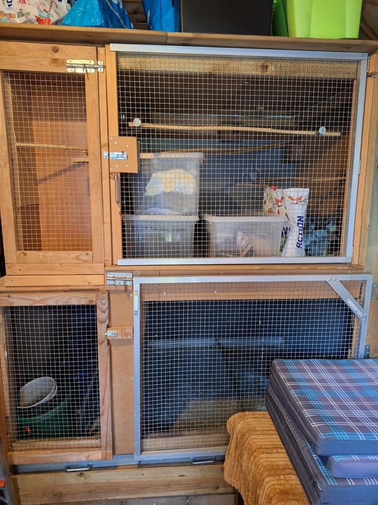 Gratis, Dieren en Toebehoren, Vogels | Hokken en Kooien, Ophalen, Gebruikt, Hout, Vogelkooi