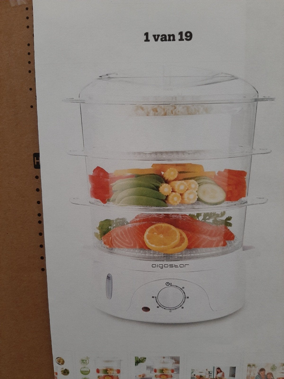 Aigostar Food Steamer - Nieuw in doos, Ophalen of Verzenden, Nieuw