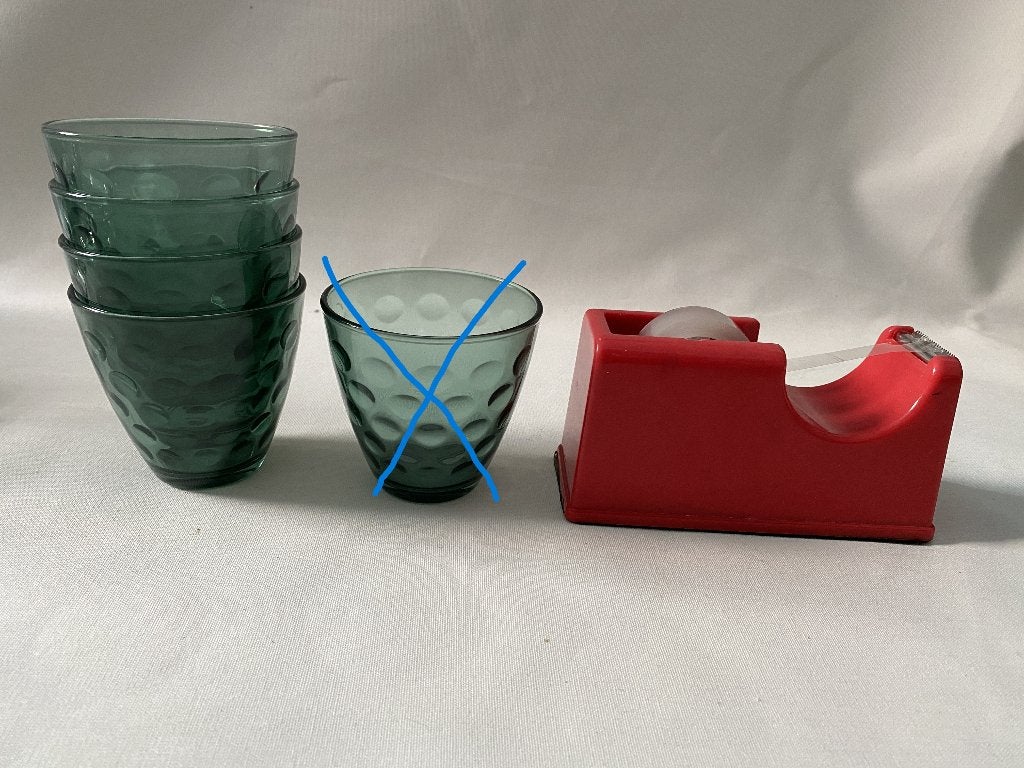 Design Set van 4 Bormioli Rocco Italy drinkglazen met verdik, Verzamelen, Ophalen of Verzenden, Gebruikt, Waterglas