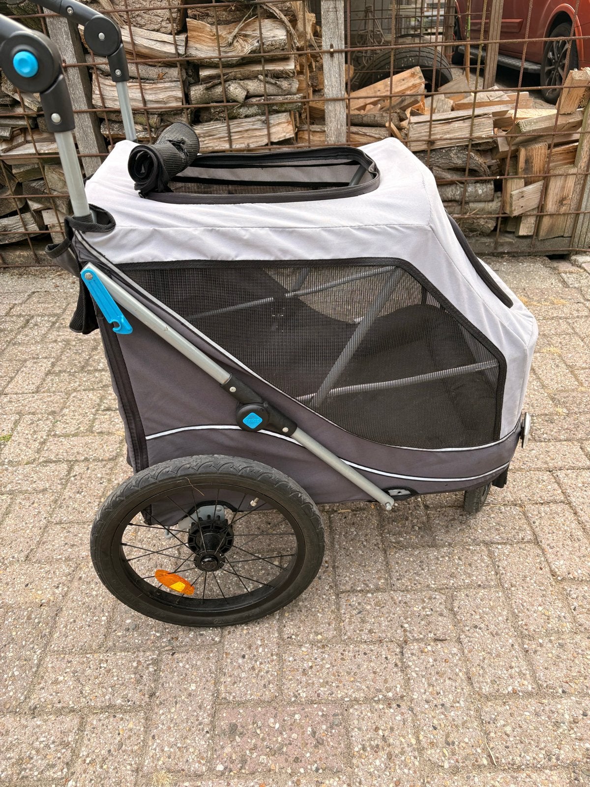 Trixie honden fietskar maat M., Gebruikt, Opvouwbaar, 20 tot 40 kg, Ophalen of Verzenden
