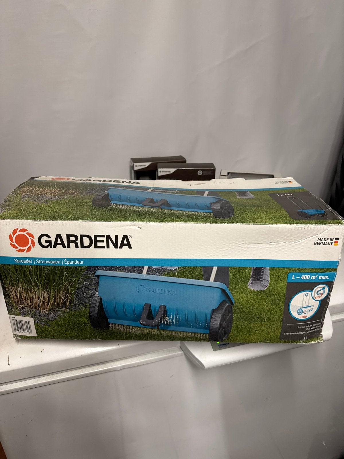 Gardena Strooiwagen L - 400 m² max. Nieuw in doos, Ophalen of Verzenden, Nieuw