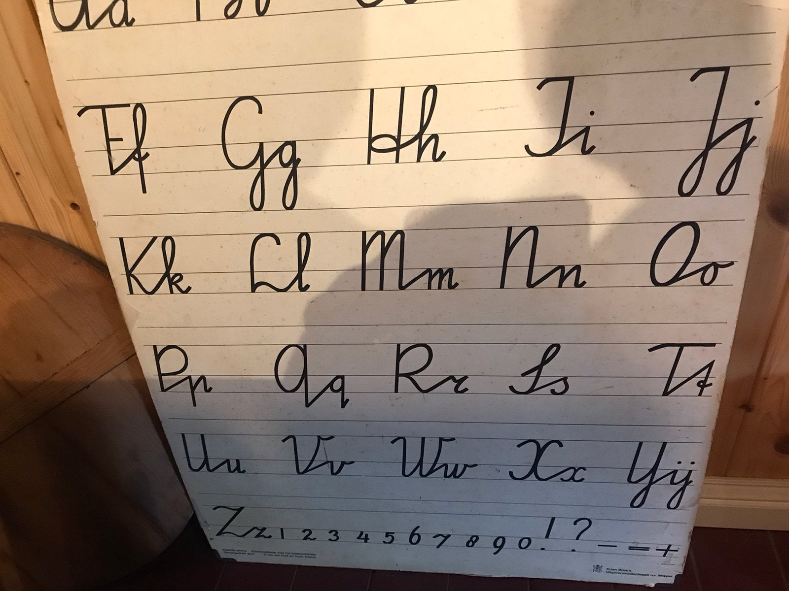 Oude school letterplaat, Antiek en Kunst, Antiek | Schoolplaten, Ophalen, Overige thema's
