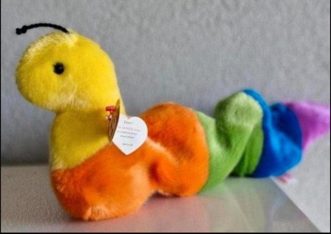TY Beanie Buddy Rups Inch, Ophalen of Verzenden, Zo goed als nieuw, Overige typen
