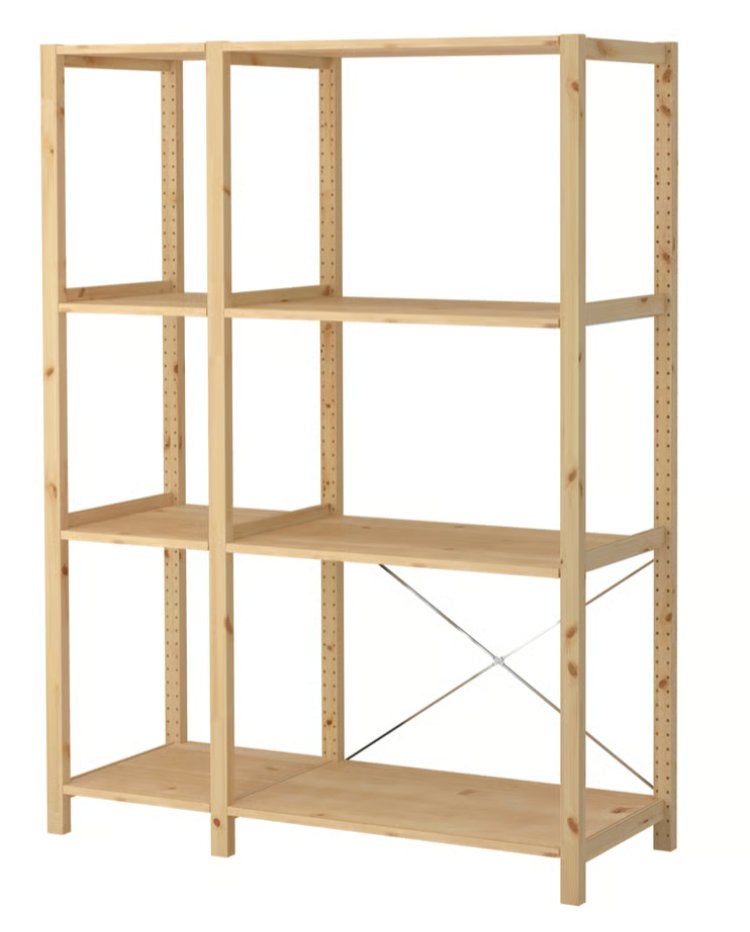 IKEA IVAR 2 elementen/planken, grenen 134x50x179 cm, Ophalen, Gebruikt