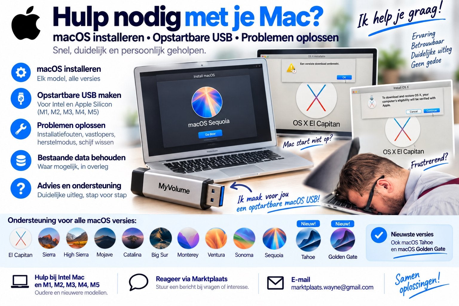 Problemen met het installeren van je  Mac?