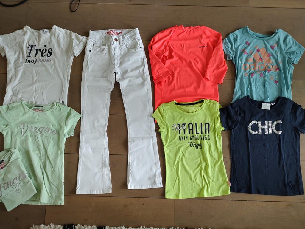 Kledingpakket maat 140: Vingino, Adidas, Le Chic, Olaian, Ophalen of Verzenden, Gebruikt