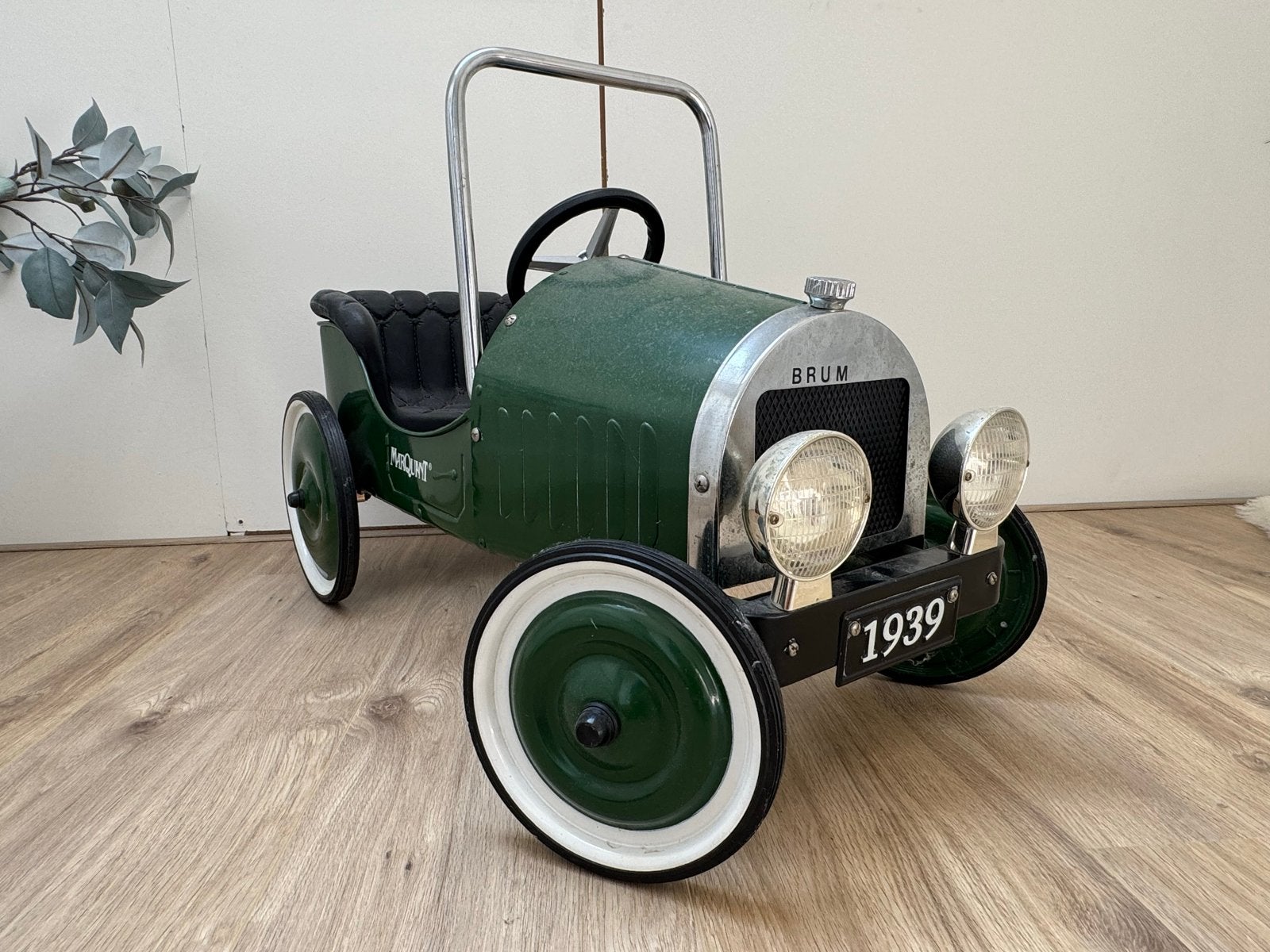 Marquant Trapauto '1939' Groen - Vintage Stijl Kinderauto, Ophalen, Gebruikt