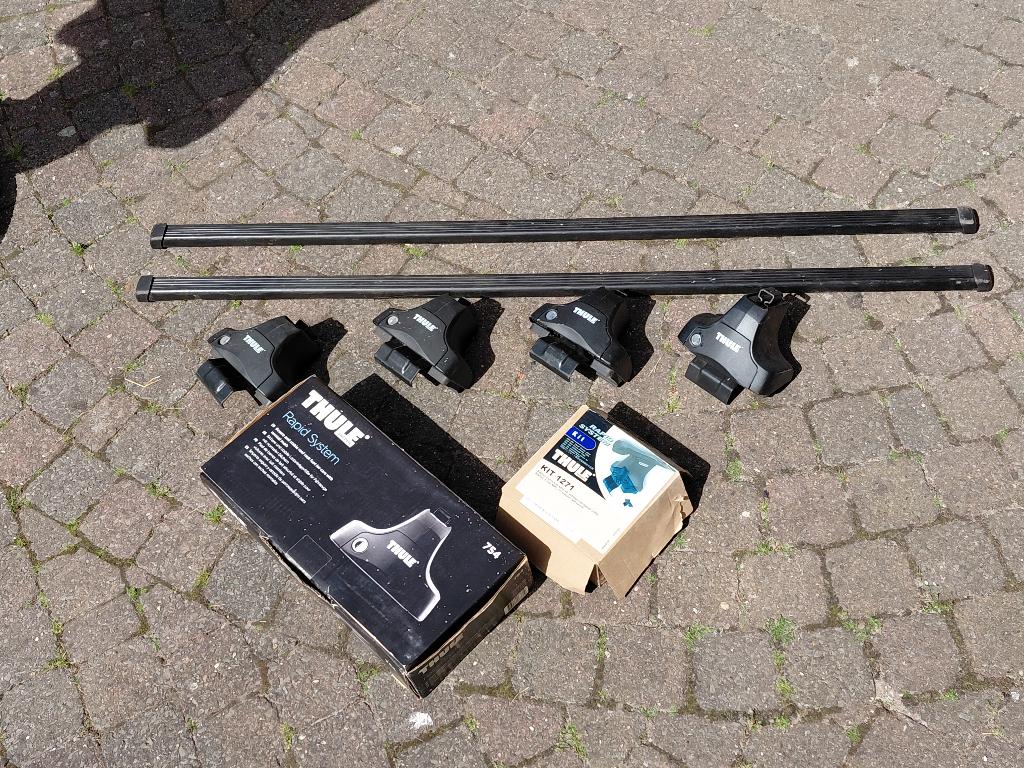 Thule Rapid System 754 - dakdragerset incl. stang, Auto diversen, Dakdragers, Ophalen, Gebruikt