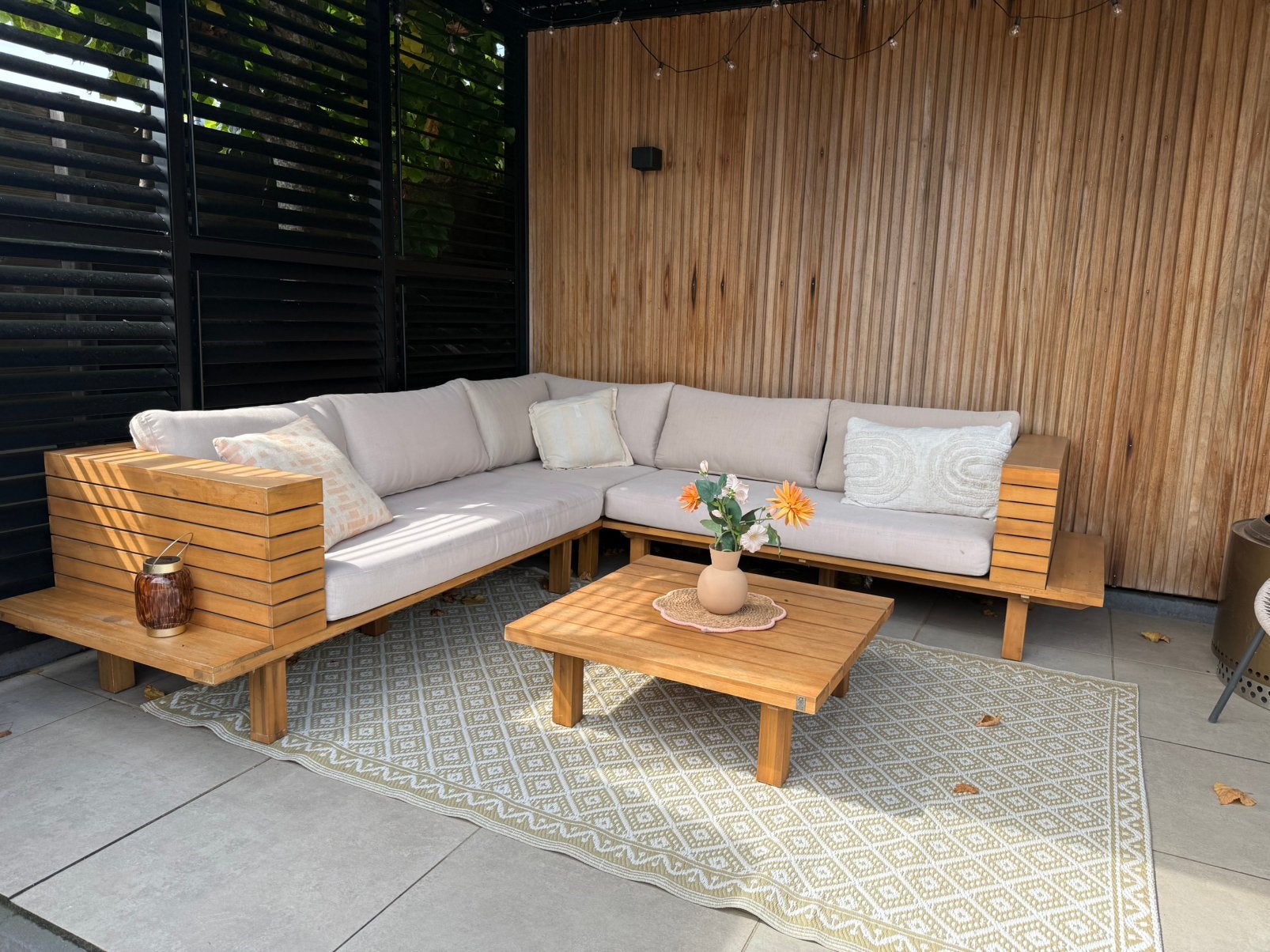 Te koop zeer net tuin/lounge bank/set, Ophalen, Zo goed als nieuw, Bank