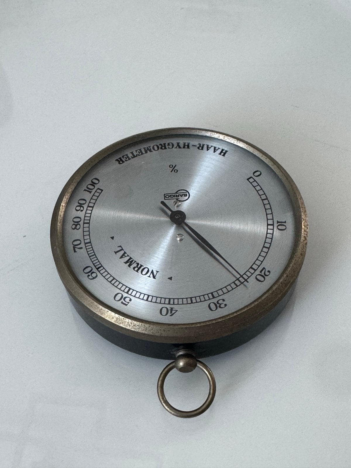 Vintage Barigo Haar-Hygrometer - Nauwkeurige Vochtmeter, Ophalen of Verzenden, Gebruikt, Weerstation