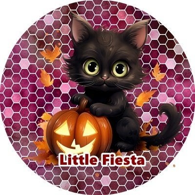 lf1130 icing frosting kat halloween 19cm eetbare taart print, Ophalen of Verzenden, Nieuw, Taarten, Versiering