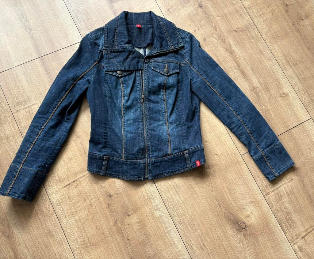 EDC spijkerjasje maat m, Ophalen of Verzenden, Zo goed als nieuw, Maat 38/40 (M), Blauw