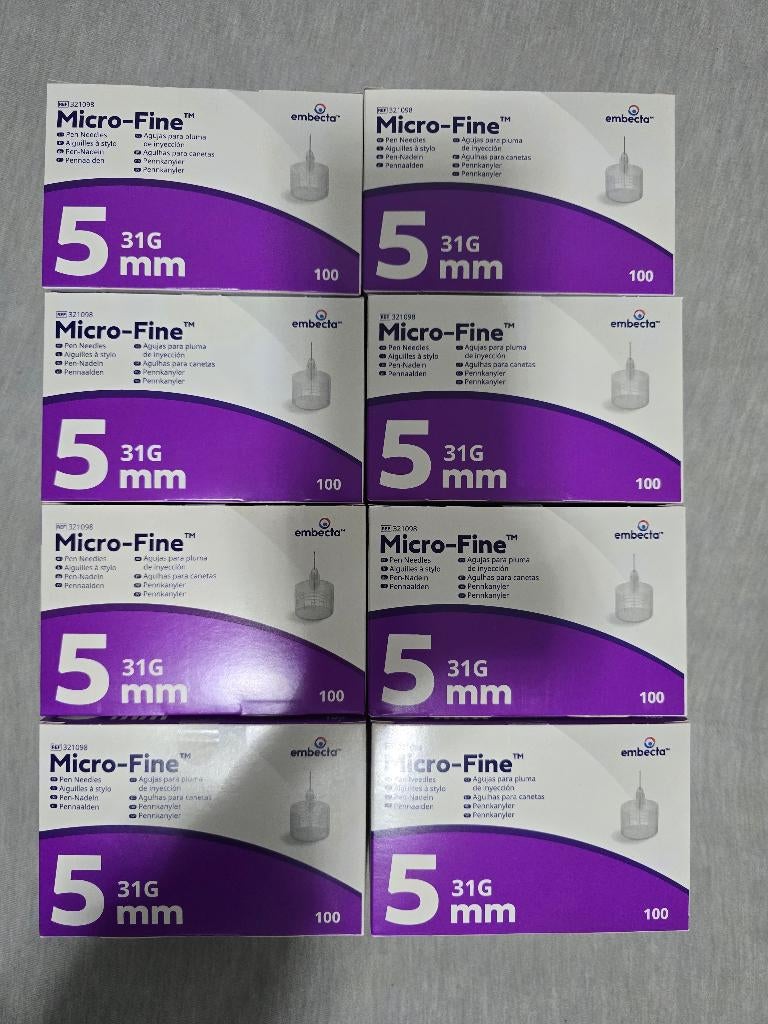8 doosjes (Diabetes) Pennaalden 5mm, Ophalen of Verzenden, Nieuw