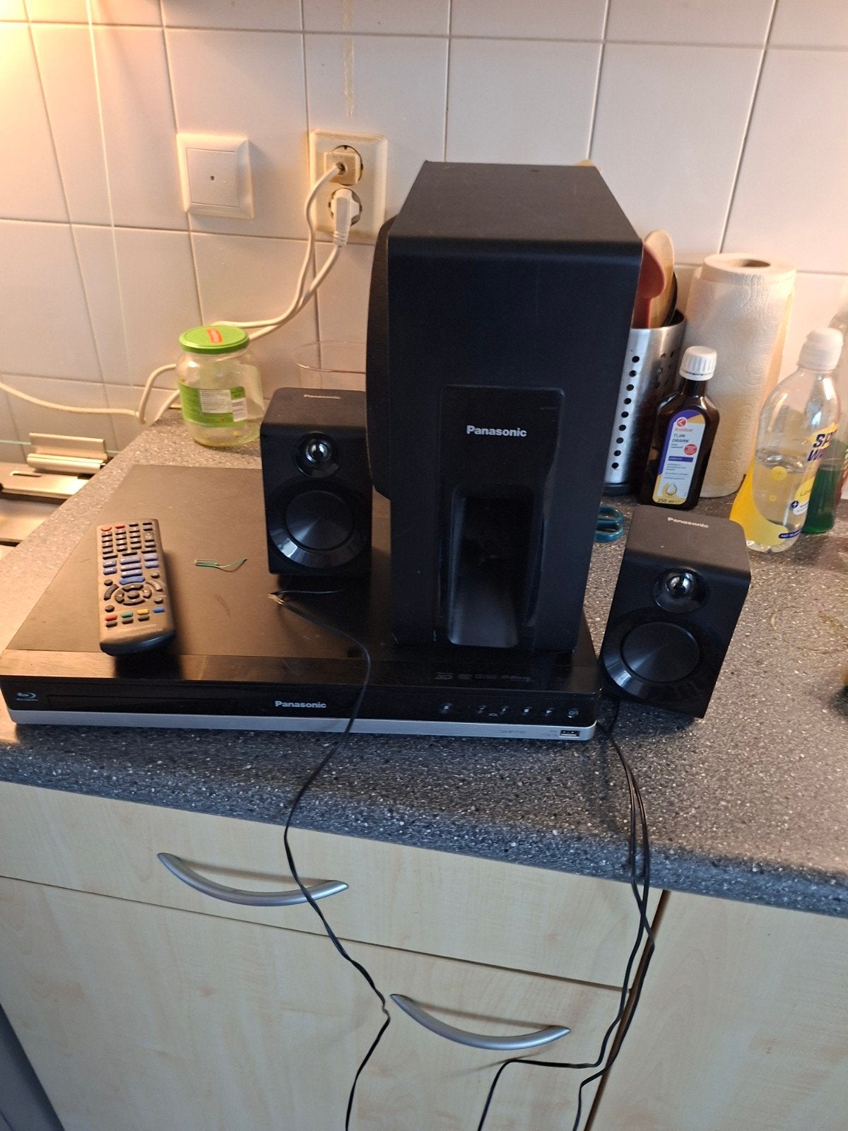 Panasonic Home Cinema Set met Afstandsbediening, Panasonic, Blu-ray-speler, Ophalen of Verzenden, Gebruikt