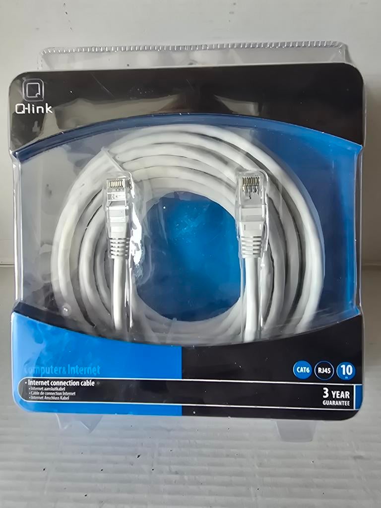 Qlink Internetkabel CAT6 RJ45 - 10 meter, Ophalen of Verzenden, Nieuw