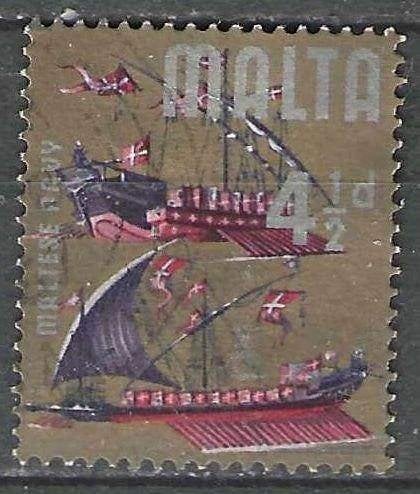 Malta 1965 - Yvert 310 - Oude Maltese Marine - 4 1/2 p. (ST), Verzenden, Malta, Gestempeld