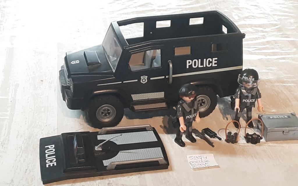 5974 SWAT suv zwarte auto, Kinderen en Baby's, Speelgoed | Playmobil, Ophalen of Verzenden, Zo goed als nieuw, Complete set