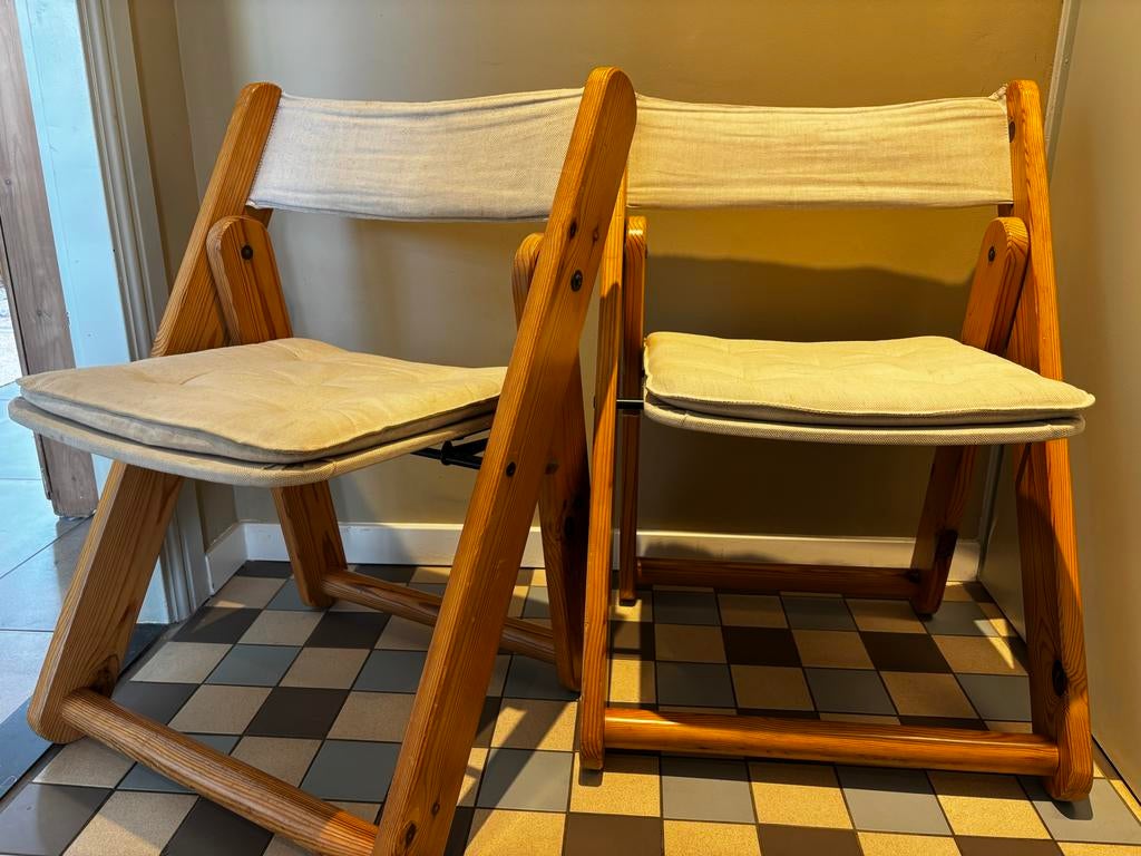 Vintage IKEA Kon-Tiki klapstoelen, grenen, Ophalen