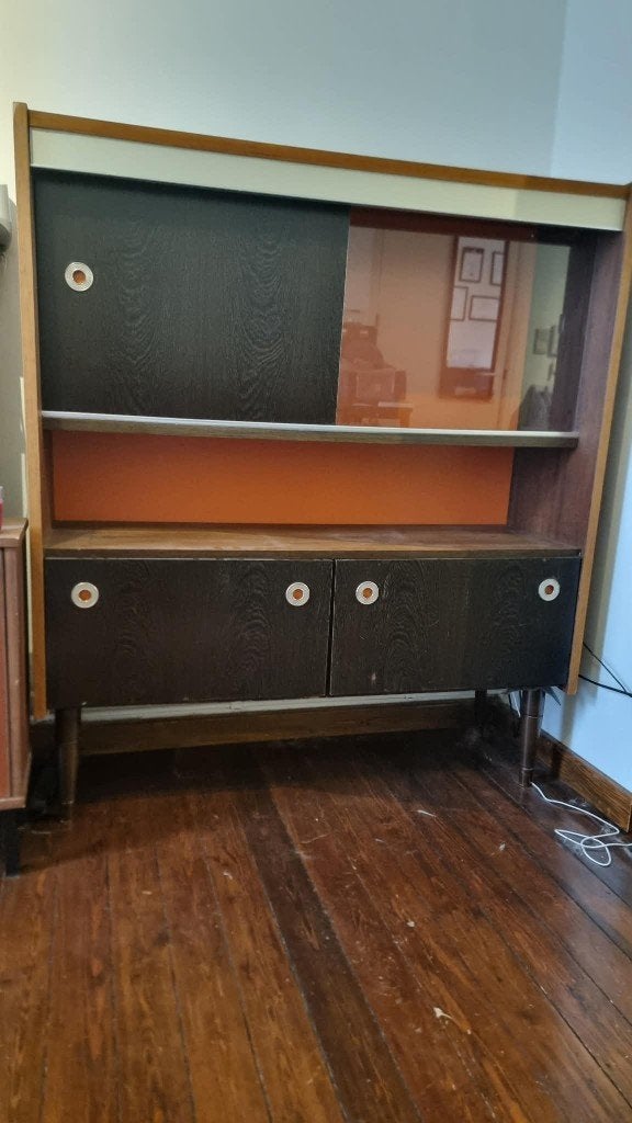 Vintage kast, Ophalen, Gebruikt, 25 tot 50 cm, 100 tot 150 cm