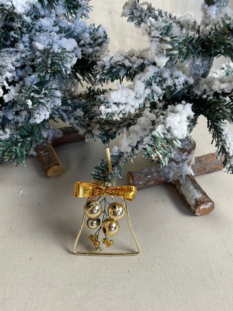 Gablonzer klok met glazen kralen kerstversiering, Diversen, Ophalen of Verzenden, Gebruikt