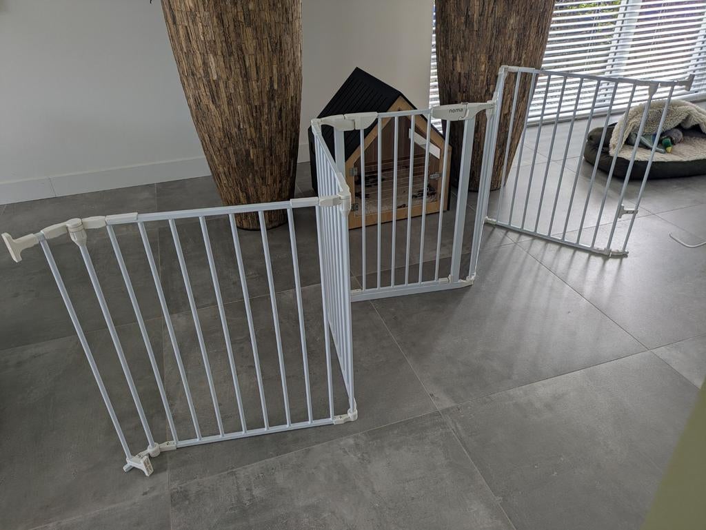 Noma 5-delig Veiligheidshek Wit - Multifunctioneel, Ophalen of Verzenden, Zo goed als nieuw, Metaal of IJzer, 115 cm of meer