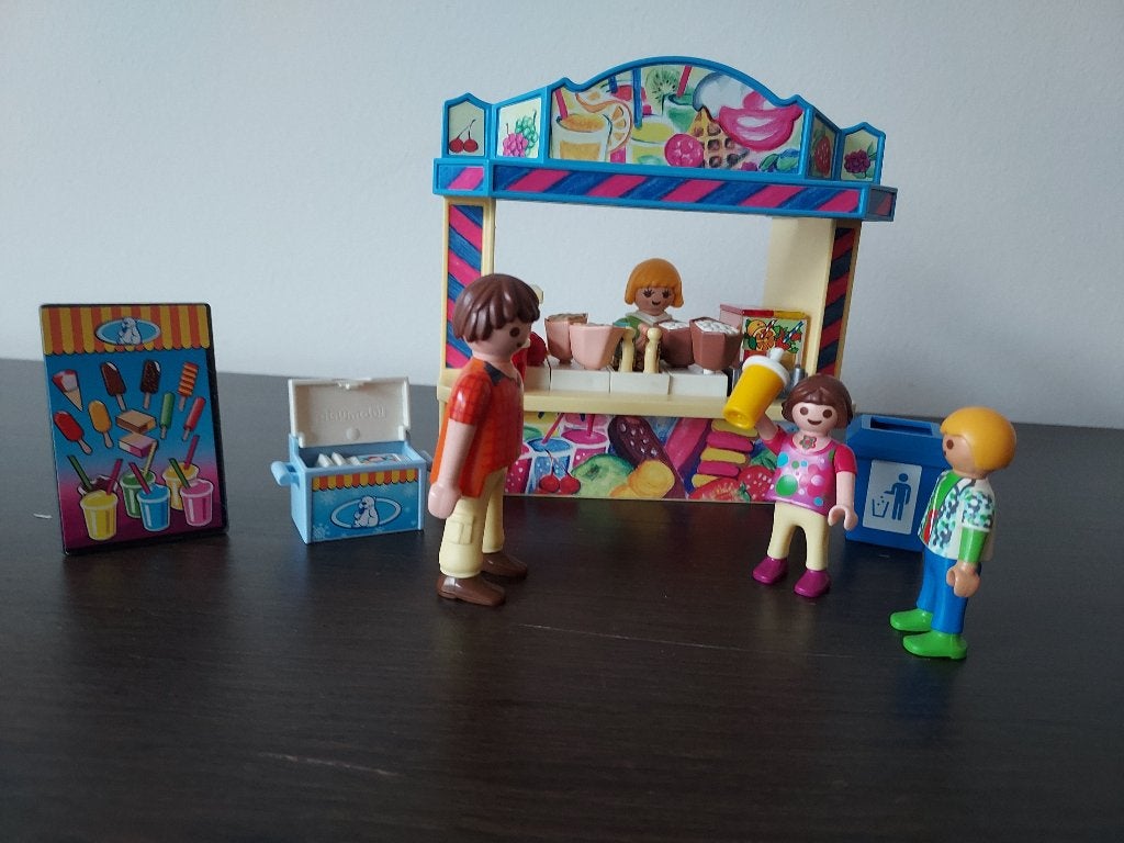 Playmobil Summer fun, 5555 Snoepkraam + ijscokar, Gebruikt, Complete set, Overige typen, Ophalen of Verzenden