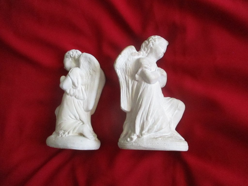 Twee Antieke Engeltjes hoog 18 cm ., Ophalen of Verzenden
