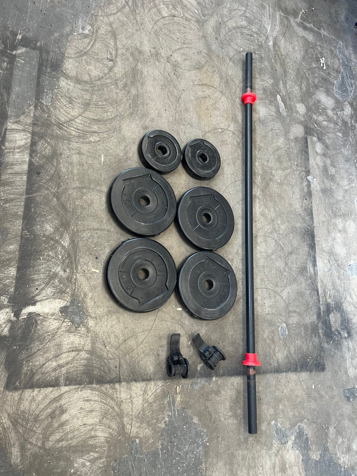 Les mills bodypump set halter met schijven, Sport en Fitness, Gebruikt, Body pump, Les mills, Halterset