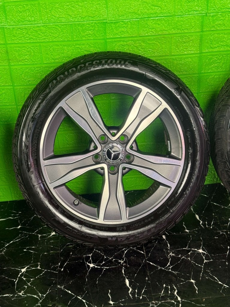 Originele Mercedes C-Klasse velgen 17" 5x112 W205 winter 8mm, Niet ingevuld, Gebruikt, Banden en Velgen, Niet ingevuld